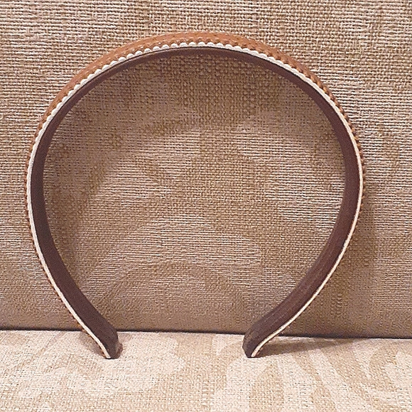 COACH LEATHER TWO TONE HEADBAND NWOT - Picture 3 of 7